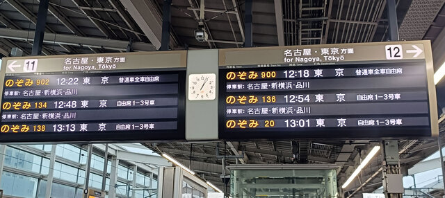 ダイヤ乱れの京都駅