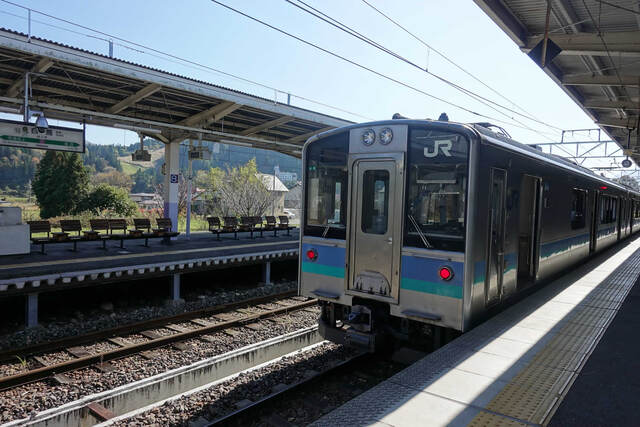 白馬駅到着