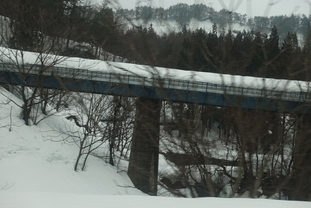 除雪されていない橋梁