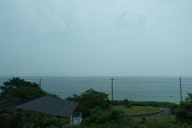 湖西線からの琵琶湖の眺め。