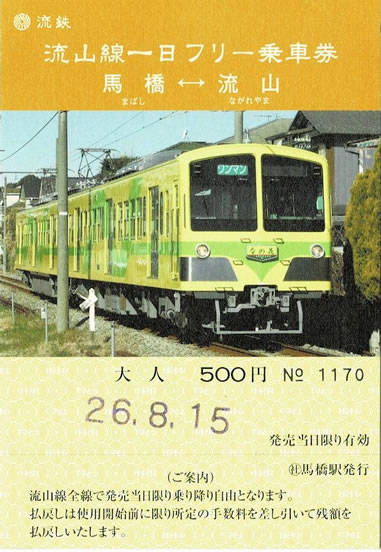 流山線1日フリー乗車券