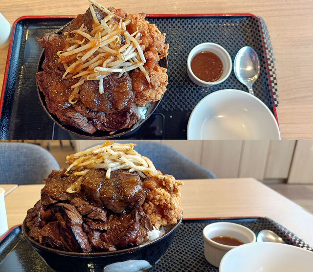 メガ盛りステーキ丼